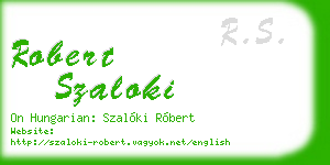 robert szaloki business card