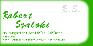 robert szaloki business card